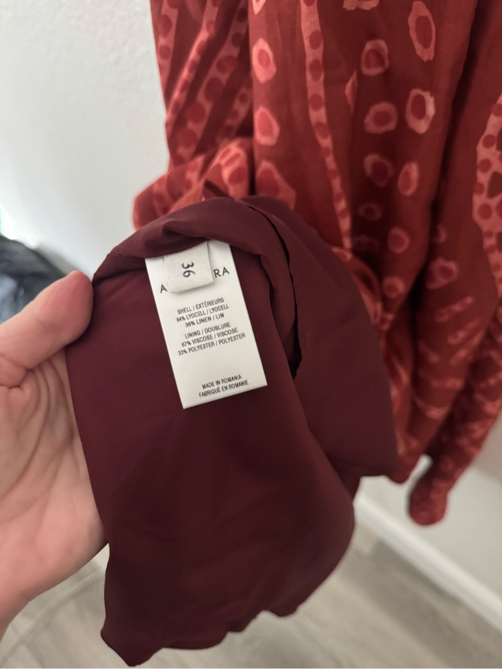 Altuzarra Red Linen blend PEMBINA MARKINGS MAXI Dress - Picture 4 of 6